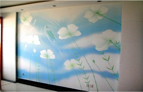 荆州画墙绘怎么画好白云的蓬松感？