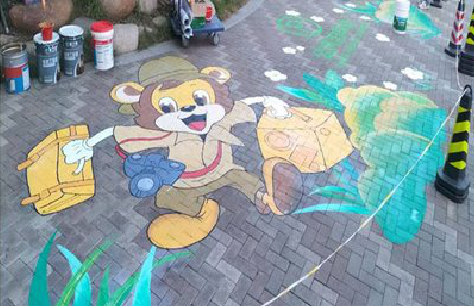 荆州夏季画地面彩绘会遇到的问题