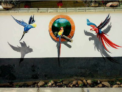 荆州视觉错位-3D墙绘设计