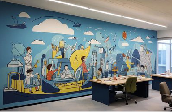 荆州办公室墙绘的特点。