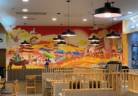 荆州商业空间彩绘介绍。